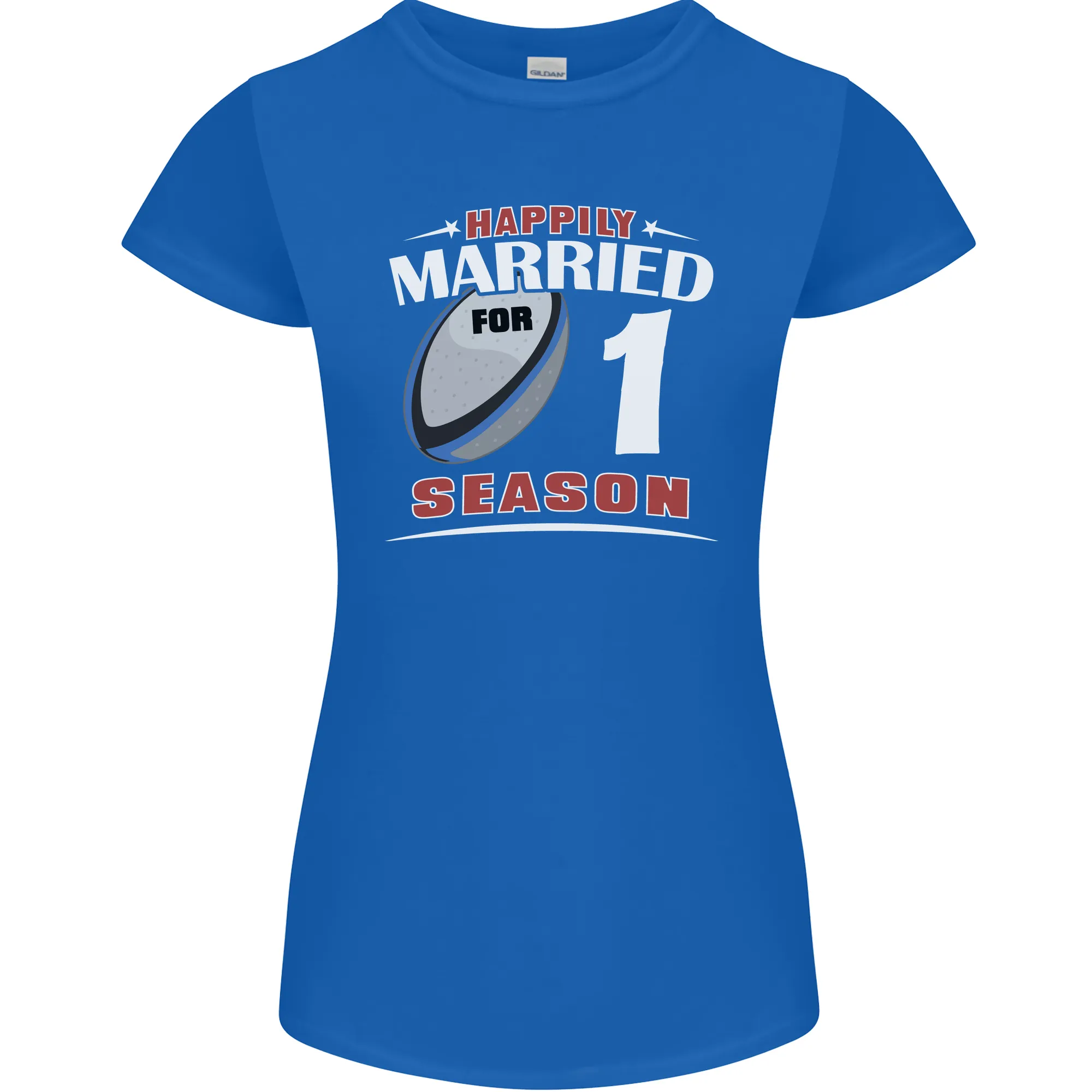 1 Year Wedding Anniversary 1st Rugby Womens Petite Cut T-Shirt