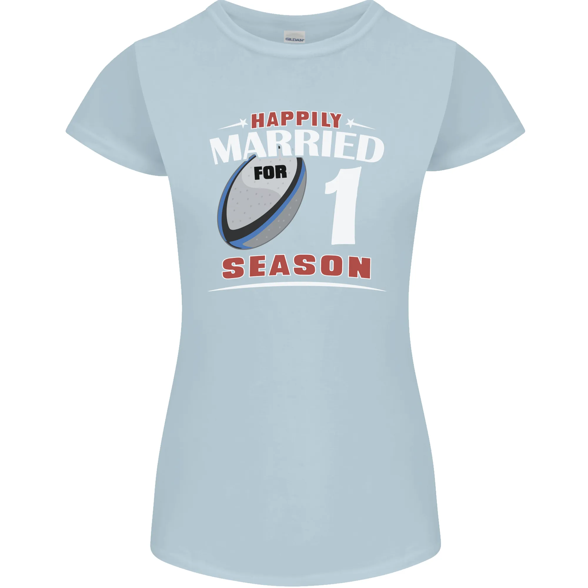 1 Year Wedding Anniversary 1st Rugby Womens Petite Cut T-Shirt