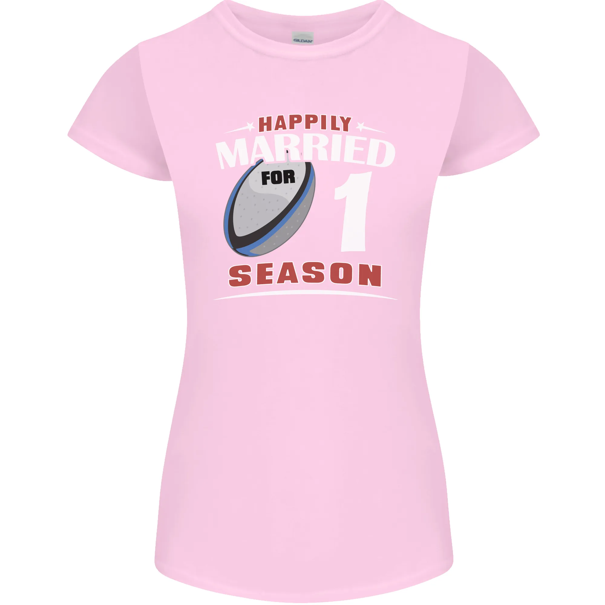 1 Year Wedding Anniversary 1st Rugby Womens Petite Cut T-Shirt