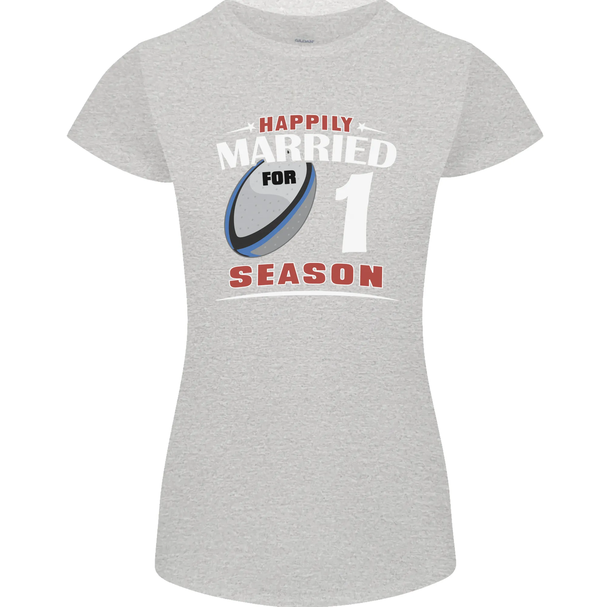 1 Year Wedding Anniversary 1st Rugby Womens Petite Cut T-Shirt