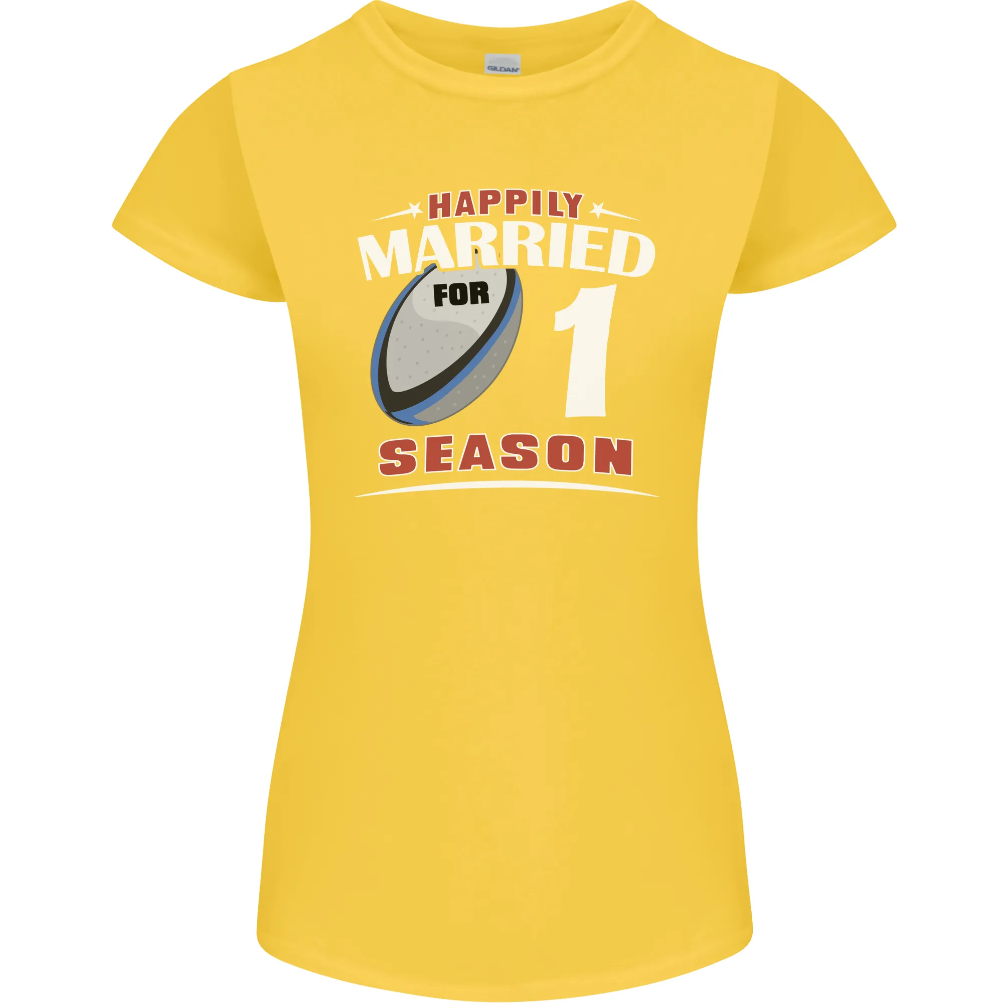 1 Year Wedding Anniversary 1st Rugby Womens Petite Cut T-Shirt