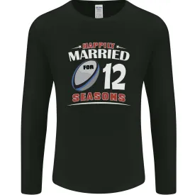 12 Year Wedding Anniversary 12th Rugby Mens Long Sleeve T-Shirt