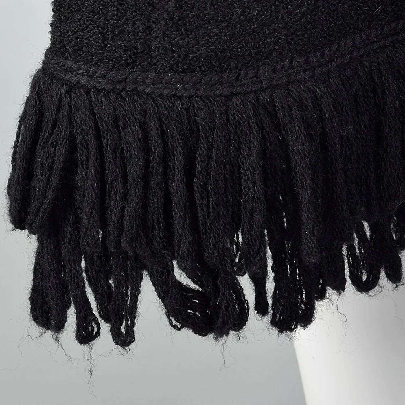 1970s Marni Knits Tight Black Turtleneck Dress