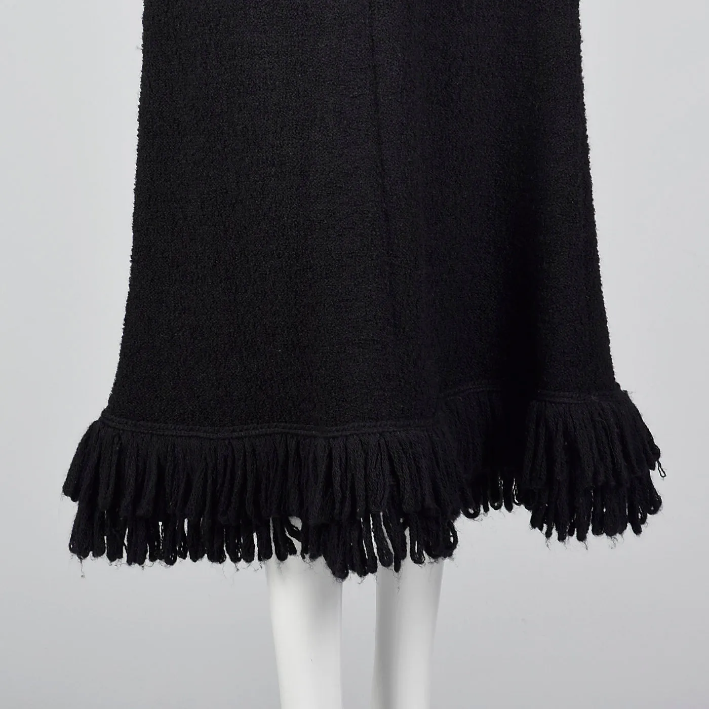 1970s Marni Knits Tight Black Turtleneck Dress
