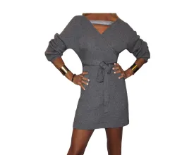 91 Gray Knit Dress - The Park Avenue