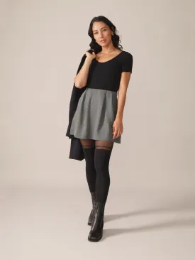 A-Line Eco Twill OTK Skirt in Stormy Green