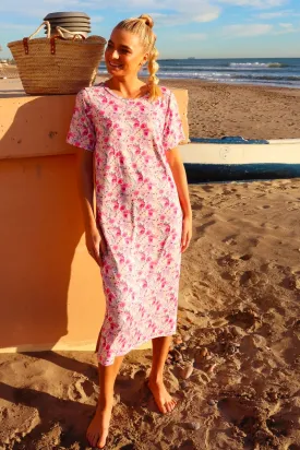 Alma Tshirt Dress | Romantic Flowers | Kjole fra Liberté