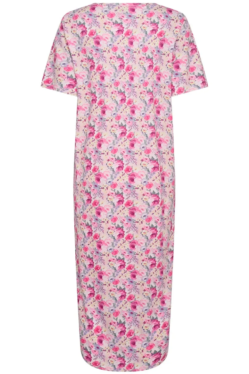 Alma Tshirt Dress | Romantic Flowers | Kjole fra Liberté
