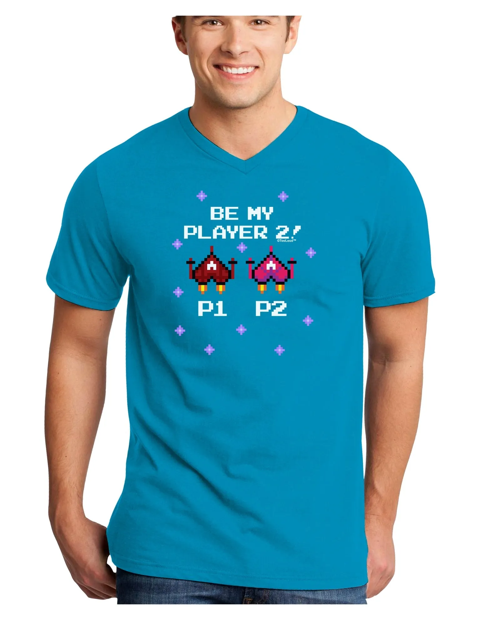 Be My Player 2 Adult Dark V-Neck T-Shirt