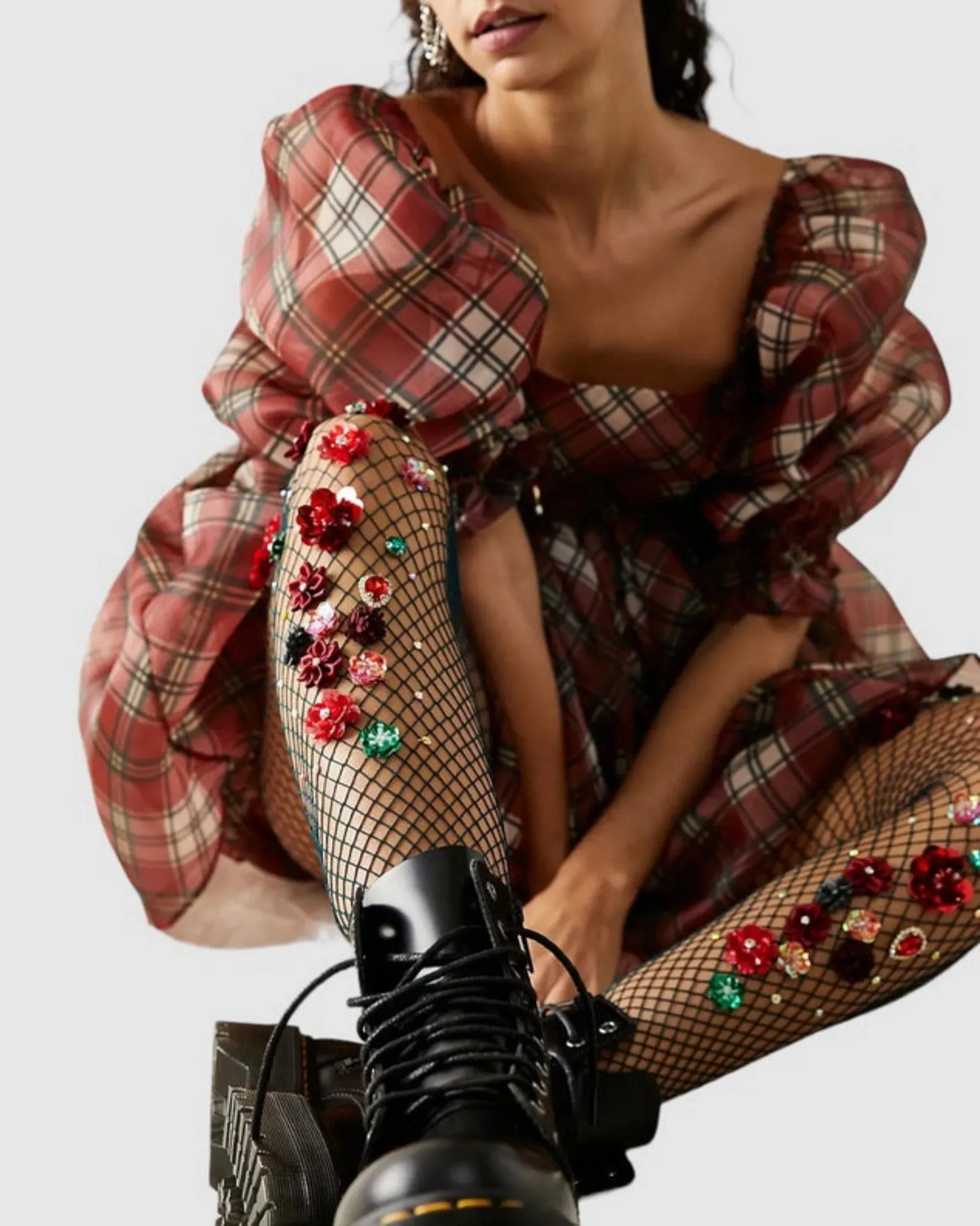 Bed of Roses Fishnet Tights