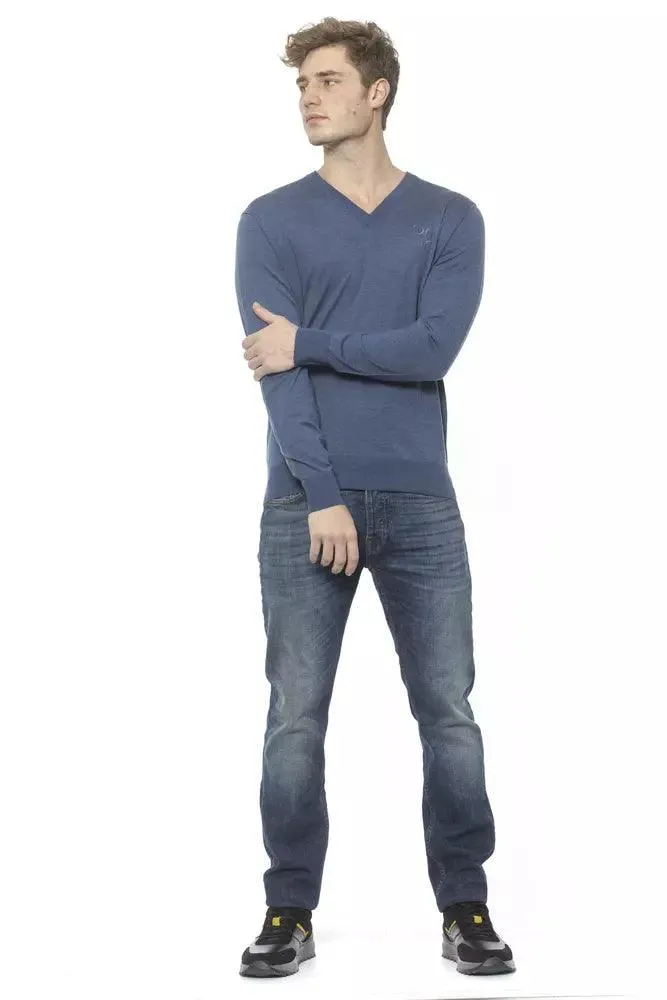 Billionaire Italian Couture Elegant Cashmere V-Neck Herre Sweater