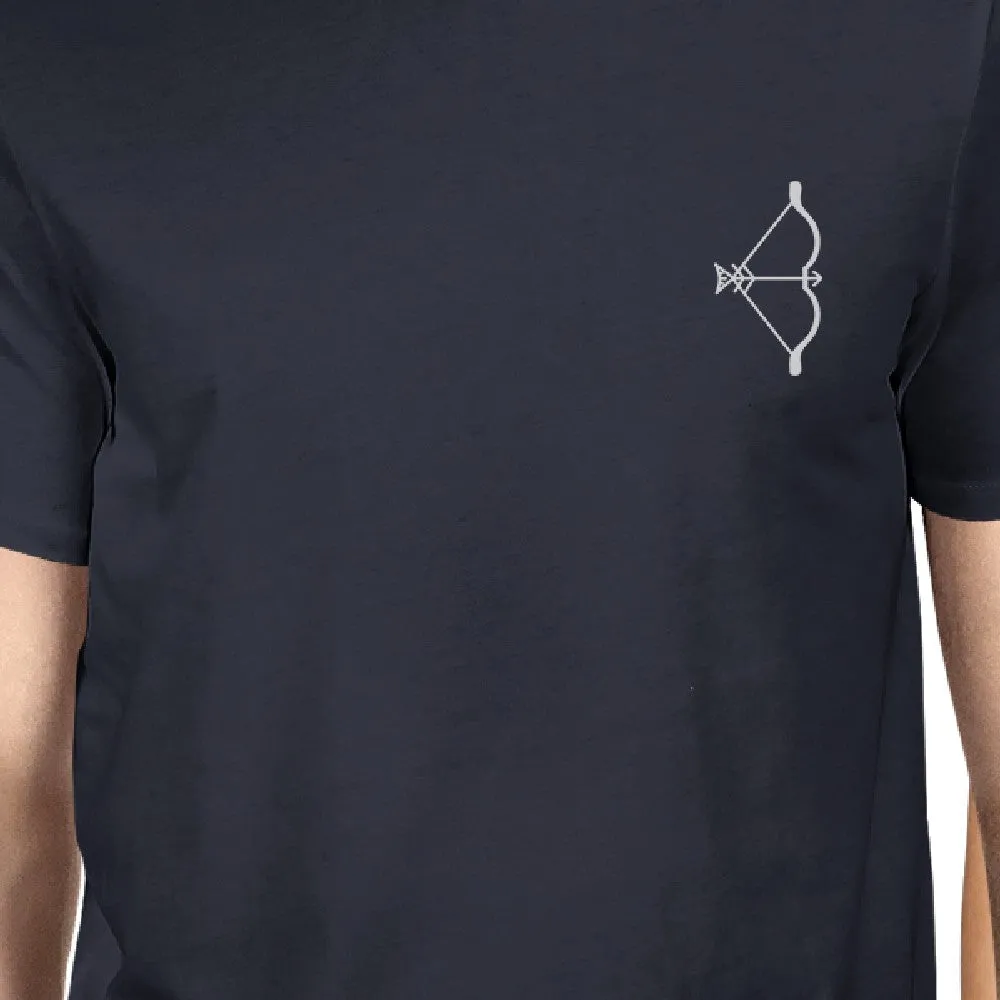 Bow And Arrow To Heart Target Matching Couple Navy Shirts
