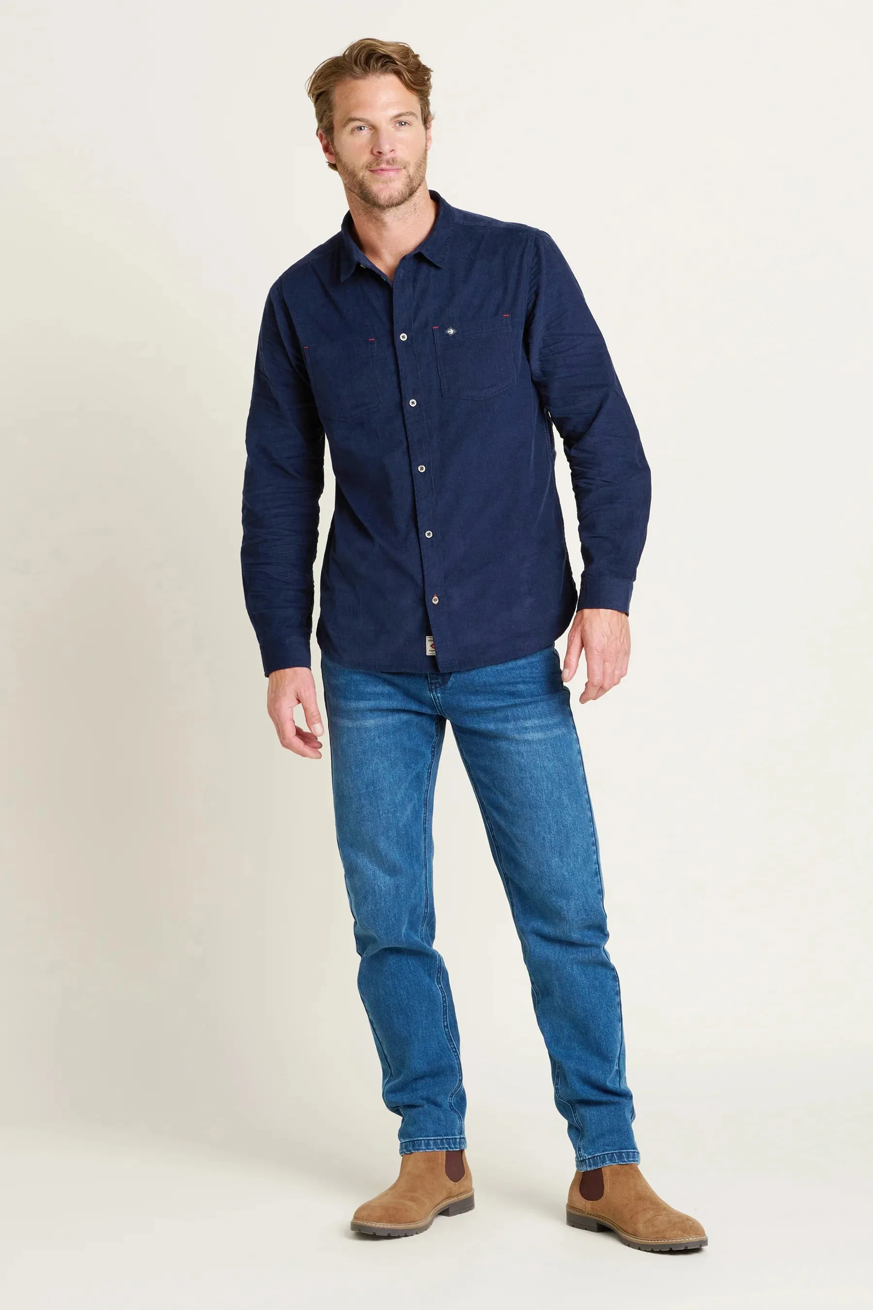 Brakeburn L Navy Corduroy Shirt