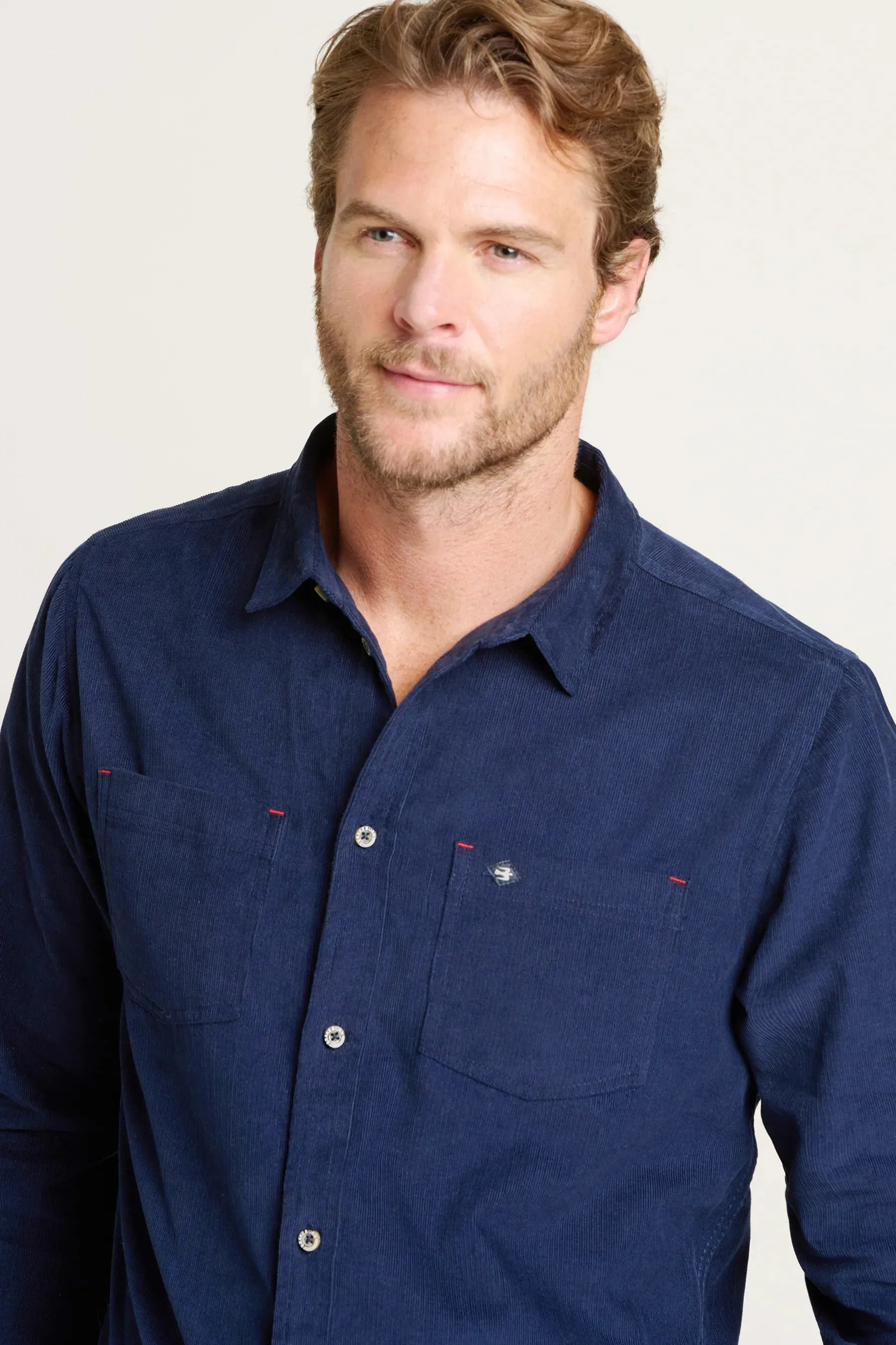 Brakeburn L Navy Corduroy Shirt