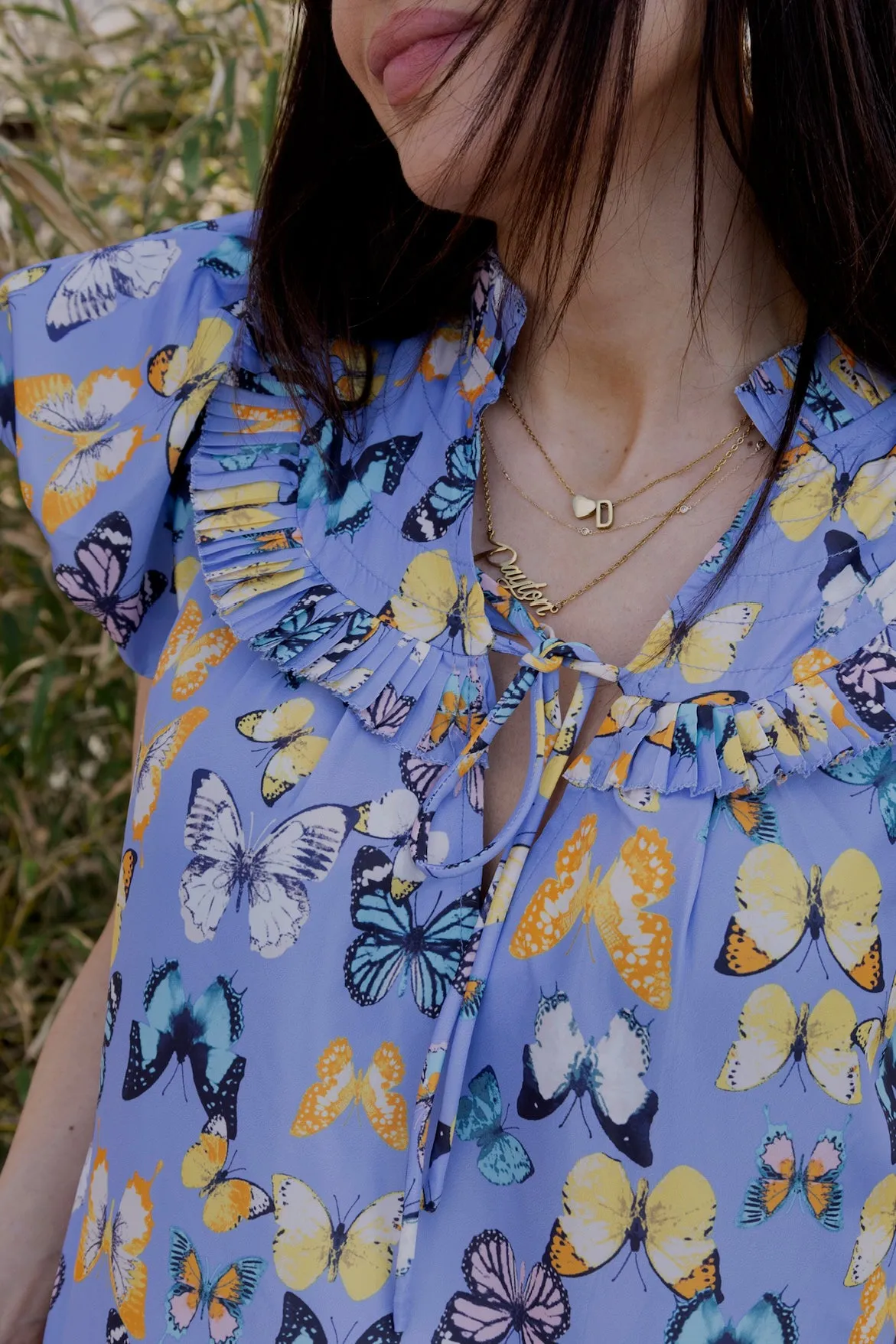 Buddylove Leeland Puff Sleeve Top - Painted Lady