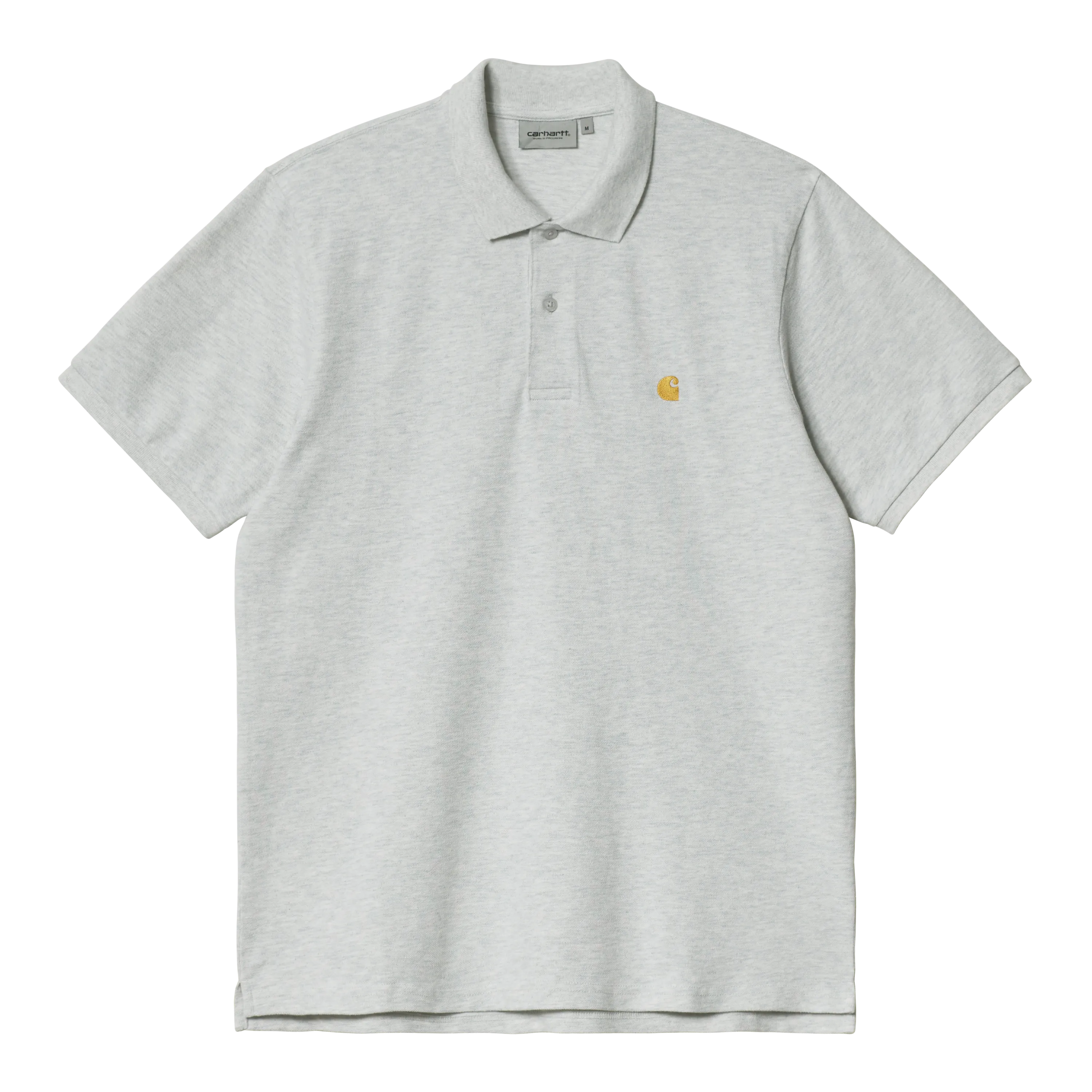 Carhartt WIP S/S Chase Pique Polo - Ash Heather/Gold