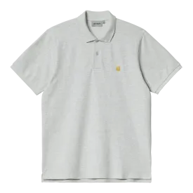 Carhartt WIP S/S Chase Pique Polo - Ash Heather/Gold