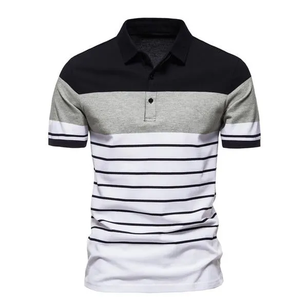 Cezar Polo | Casual Gestreept Poloshirt voor Mannen