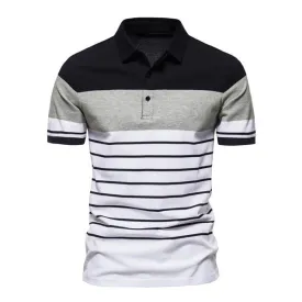 Cezar Polo | Casual Gestreept Poloshirt voor Mannen