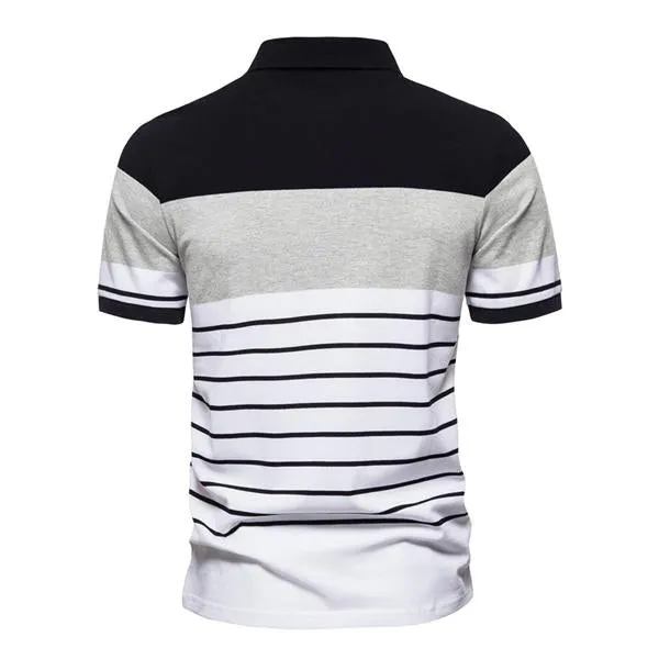 Cezar Polo | Casual Gestreept Poloshirt voor Mannen