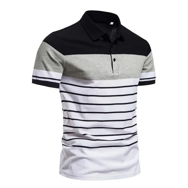 Cezar Polo | Casual Gestreept Poloshirt voor Mannen