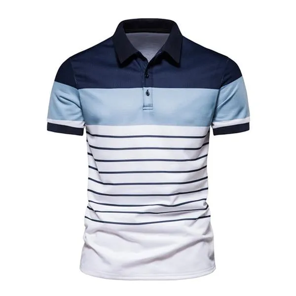 Cezar Polo | Casual Gestreept Poloshirt voor Mannen