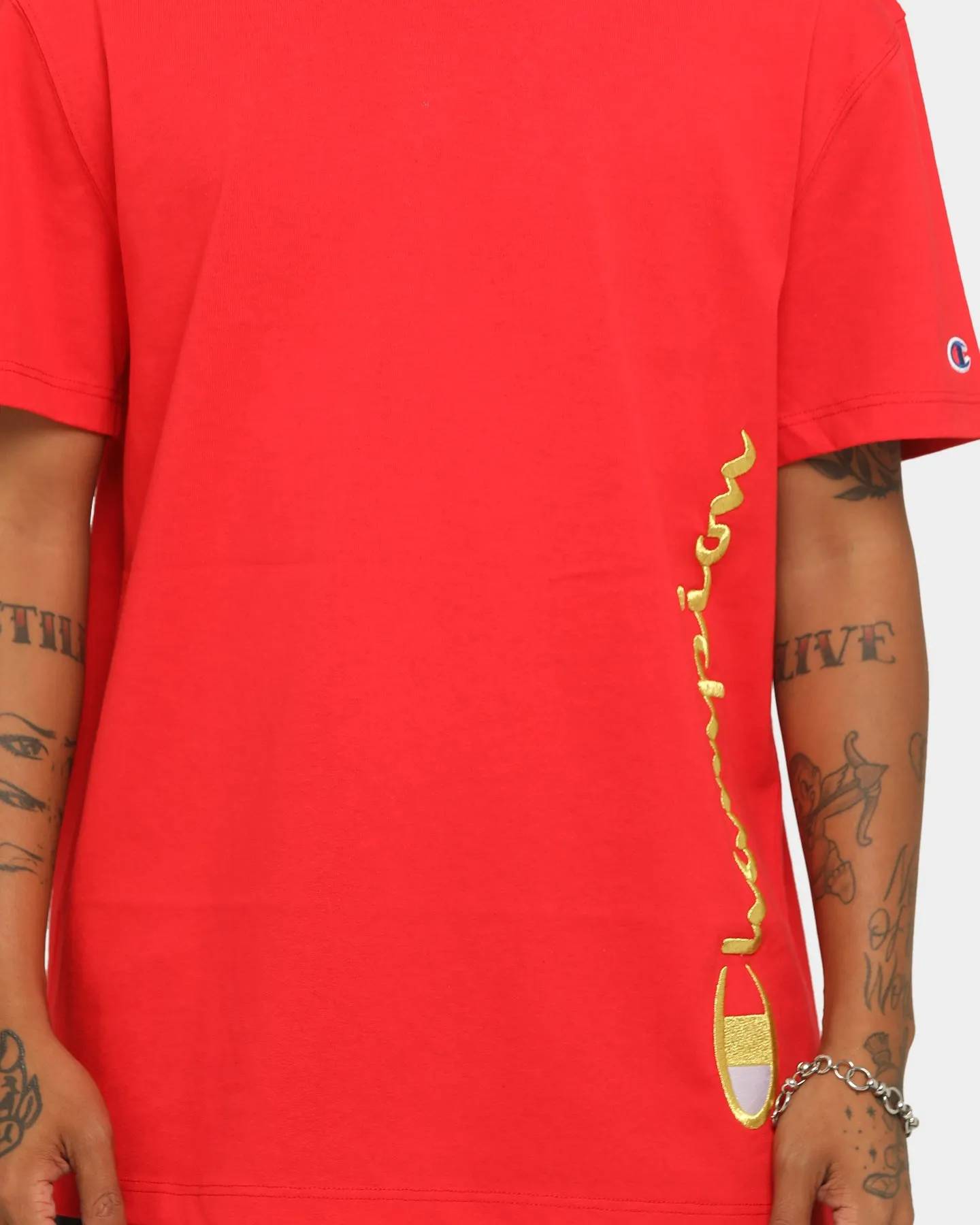 Champion Heritage Script T-Shirt Red/Gold