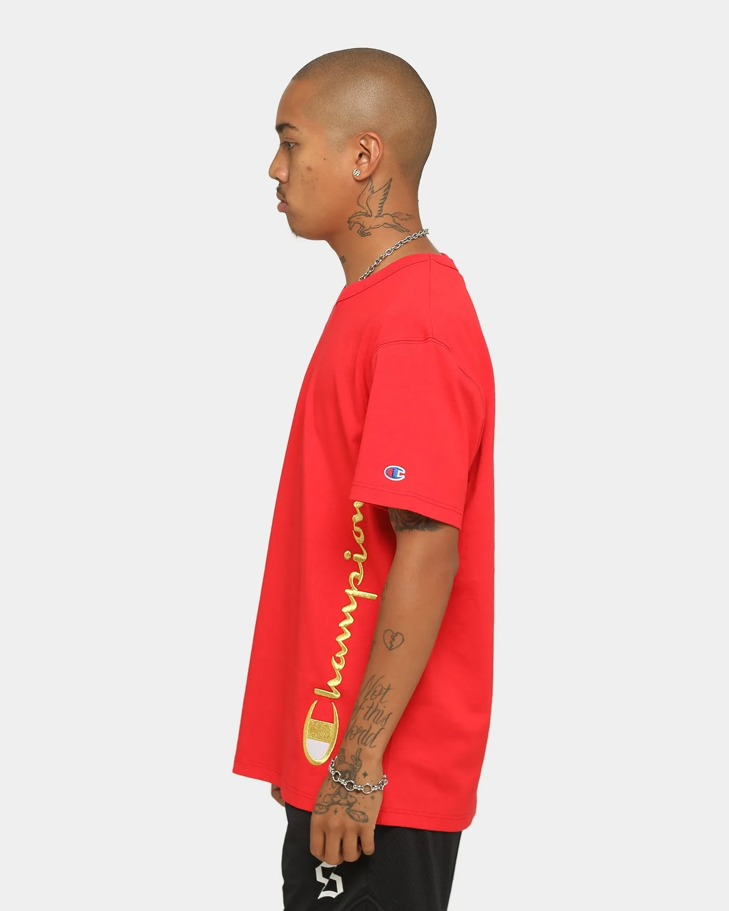 Champion Heritage Script T-Shirt Red/Gold