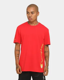 Champion Heritage Script T-Shirt Red/Gold