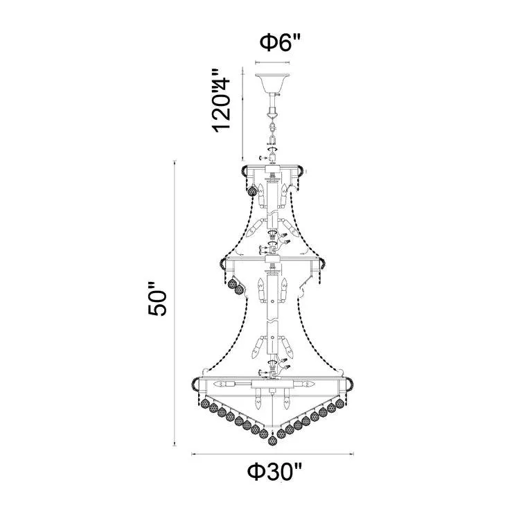 Classic Crystal Chandelier for high ceilings