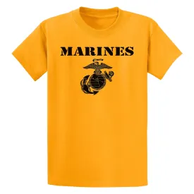 CLOSEOUT Vintage Marines Gold 100% Cotton Tee