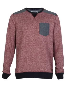 D-Code Largo Crew Neck Sweatshirt in Bordeaux