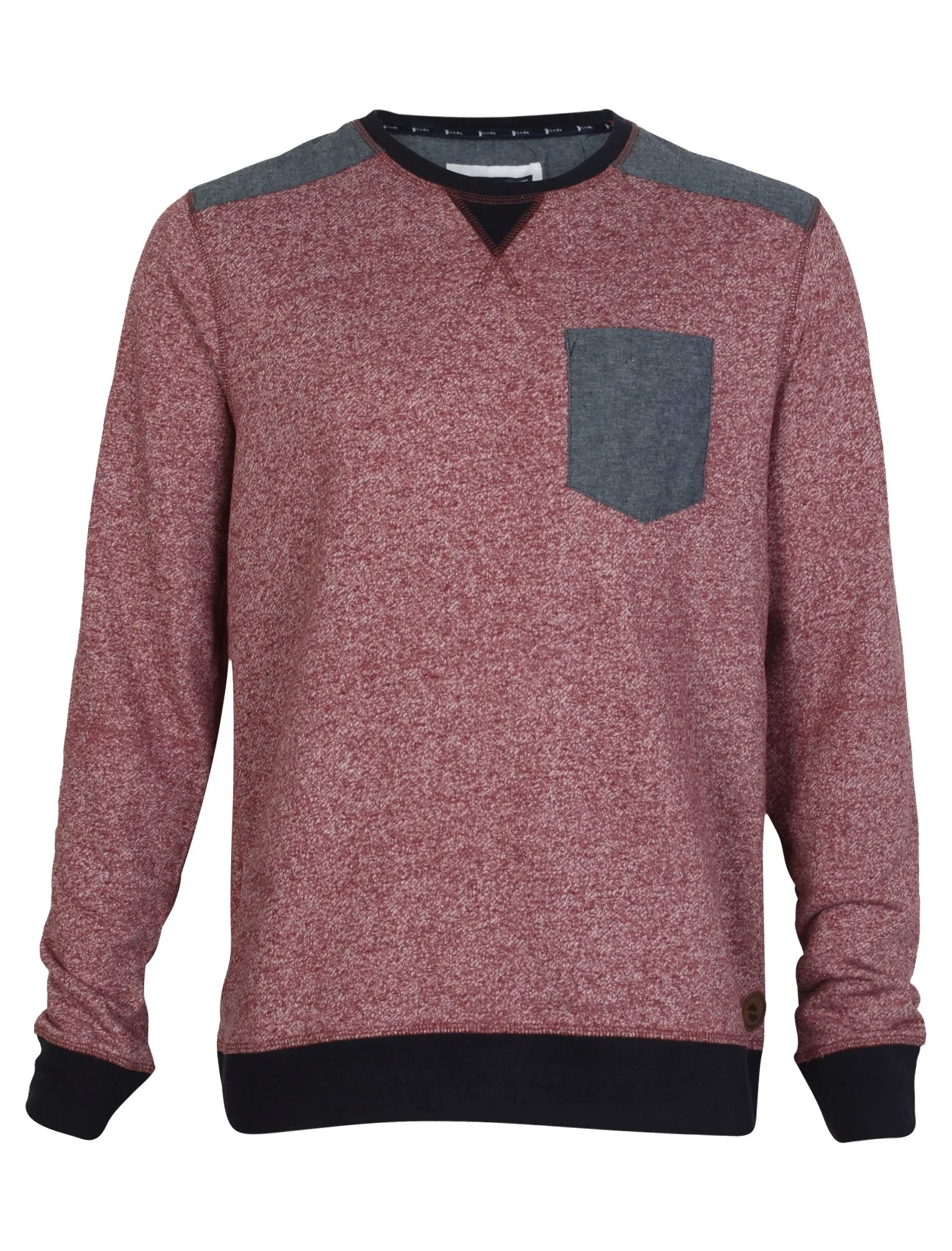 D-Code Largo Crew Neck Sweatshirt in Bordeaux