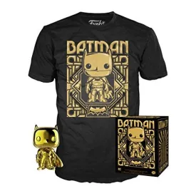 DC Pop! Vinyl Figure Gold Chrome Batman & T-Shirt - Large