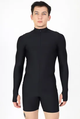 Deep Black Men's Romper