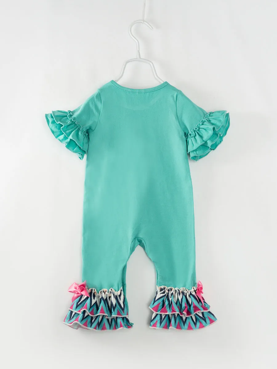 Dreamcatcher Follow Dream Ruffle Baby Girl Romper