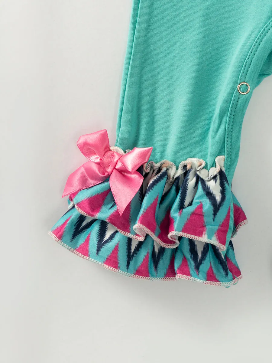 Dreamcatcher Follow Dream Ruffle Baby Girl Romper
