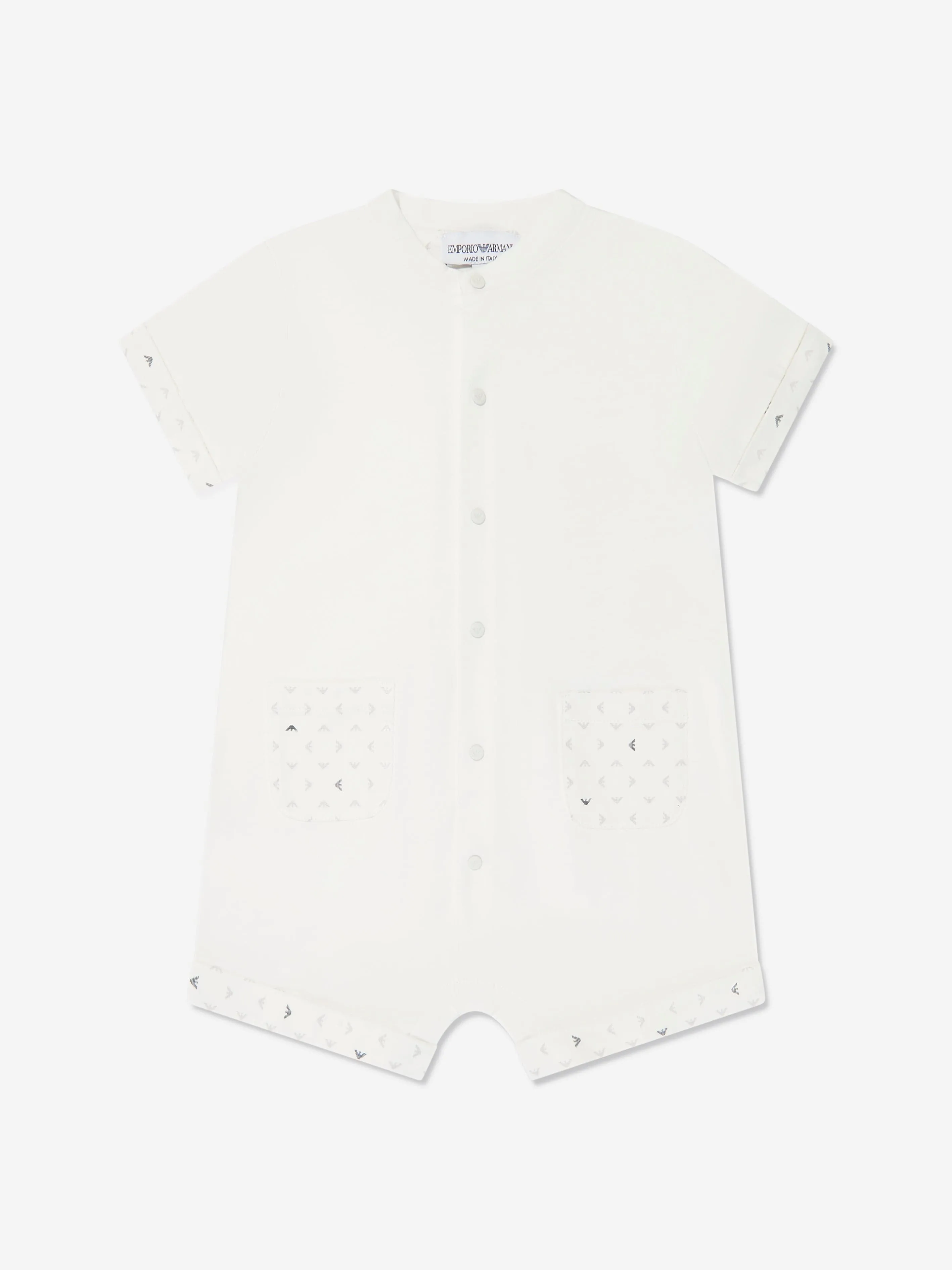 Emporio Armani Baby Romper and Blanket Gift Set In White