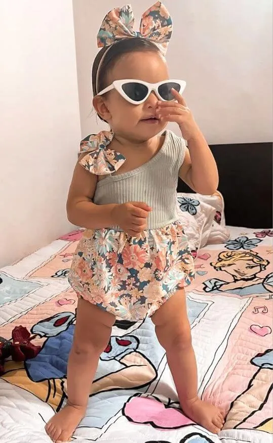Evie Floral Baby Romper