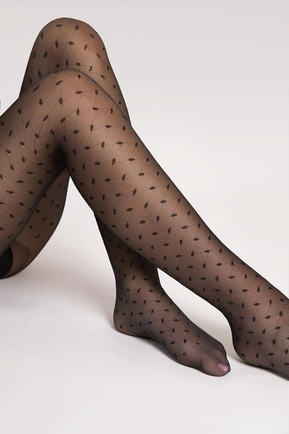 Fiore large mesh, black classic tights