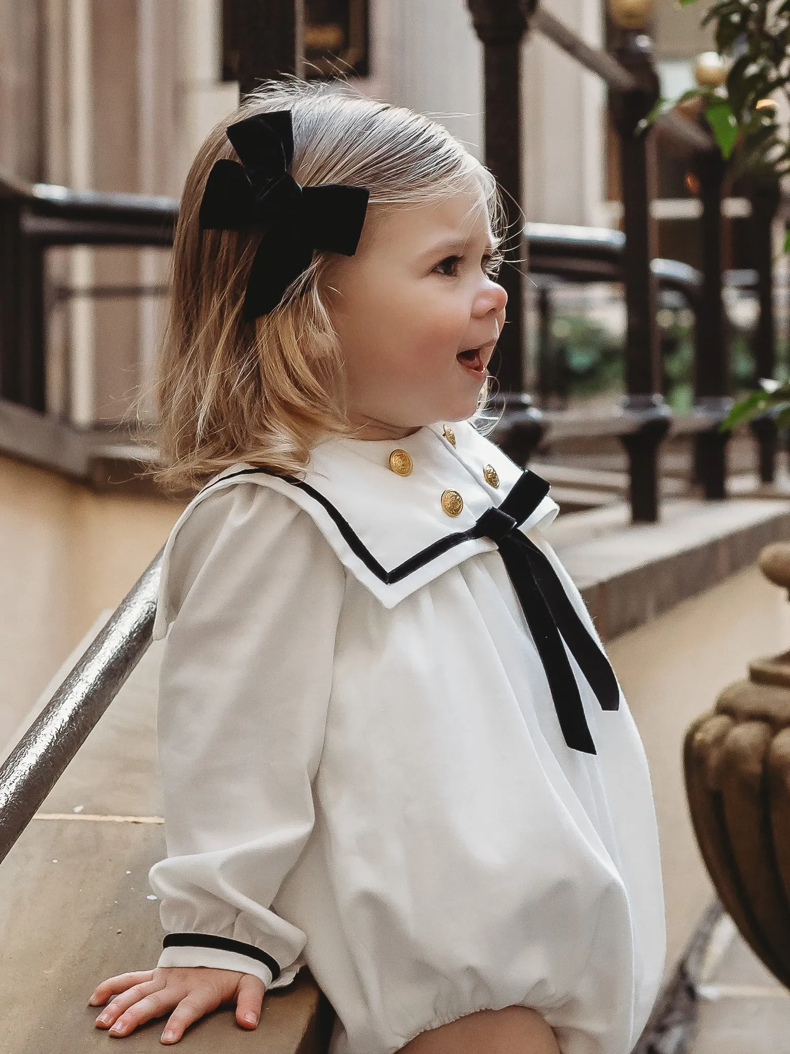 'Florri' monochrome sailor collar romper