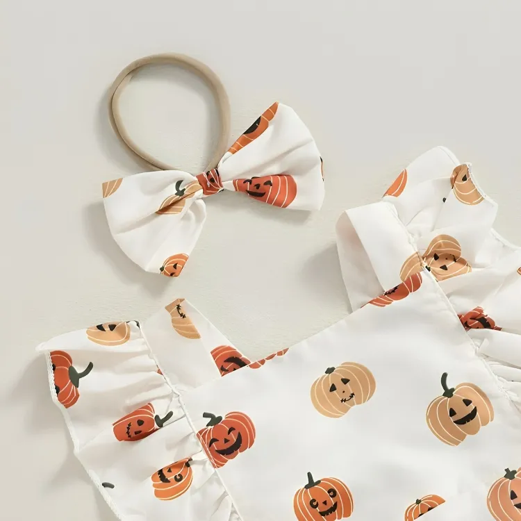 Flutter Sleeve Halloween Romper