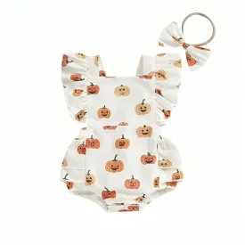 Flutter Sleeve Halloween Romper