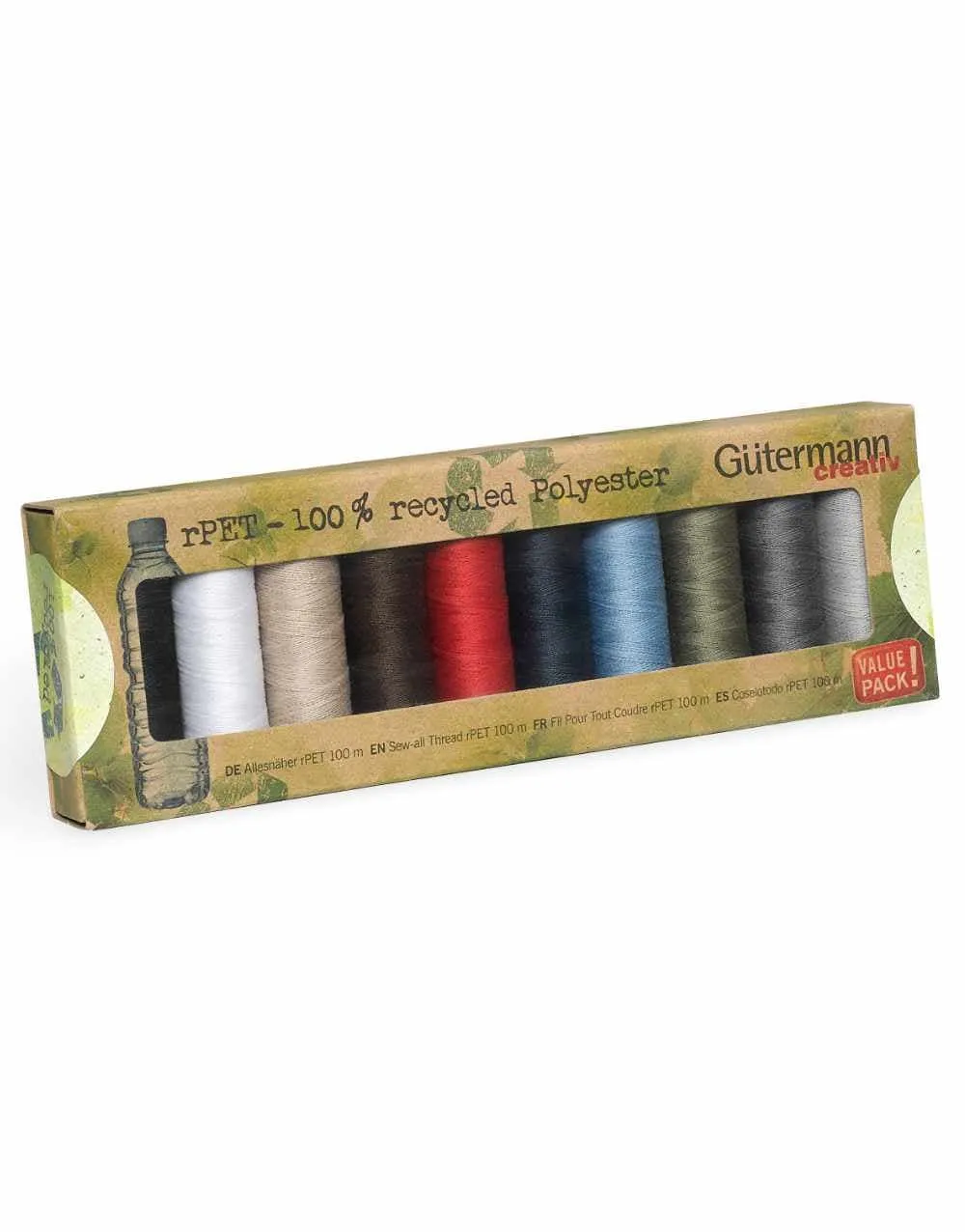 Gutermann Sew-All Recycled Thread Set, Utilitarian Colours