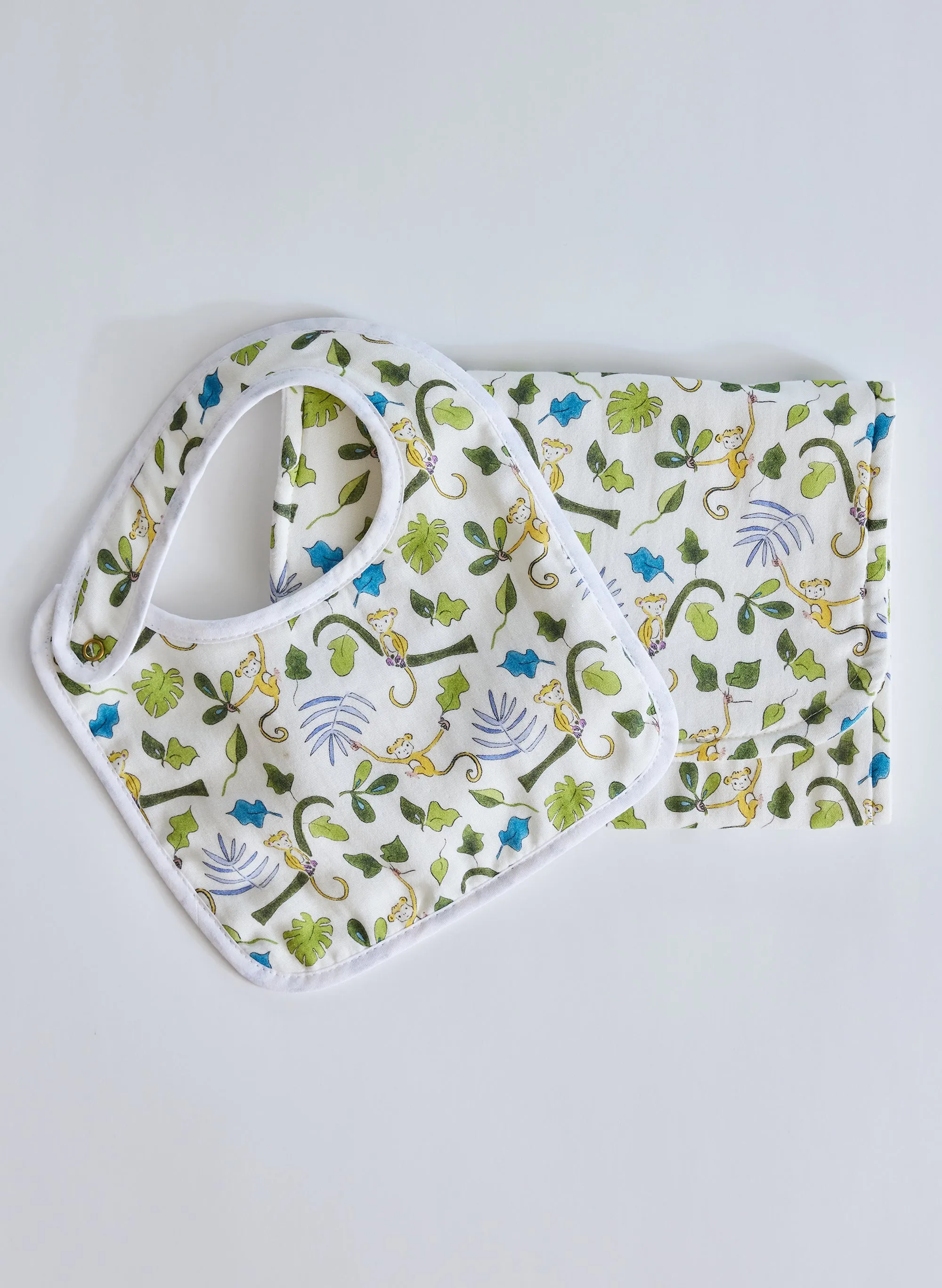 Happy Monkey Burp Cloth