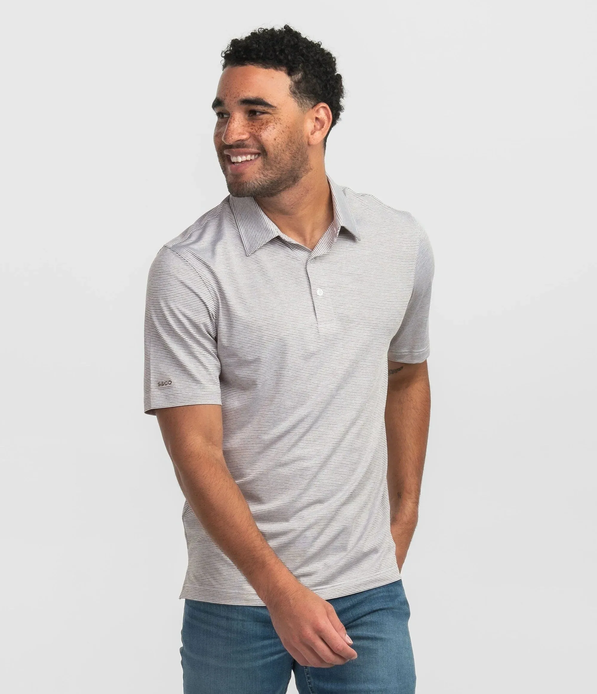 Heather Madison Stripe Polo