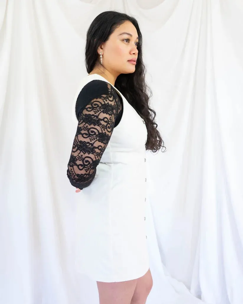 Hijulez Stella Cord Dress (Off-White)