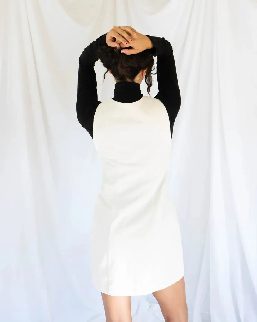 Hijulez Stella Cord Dress (Off-White)