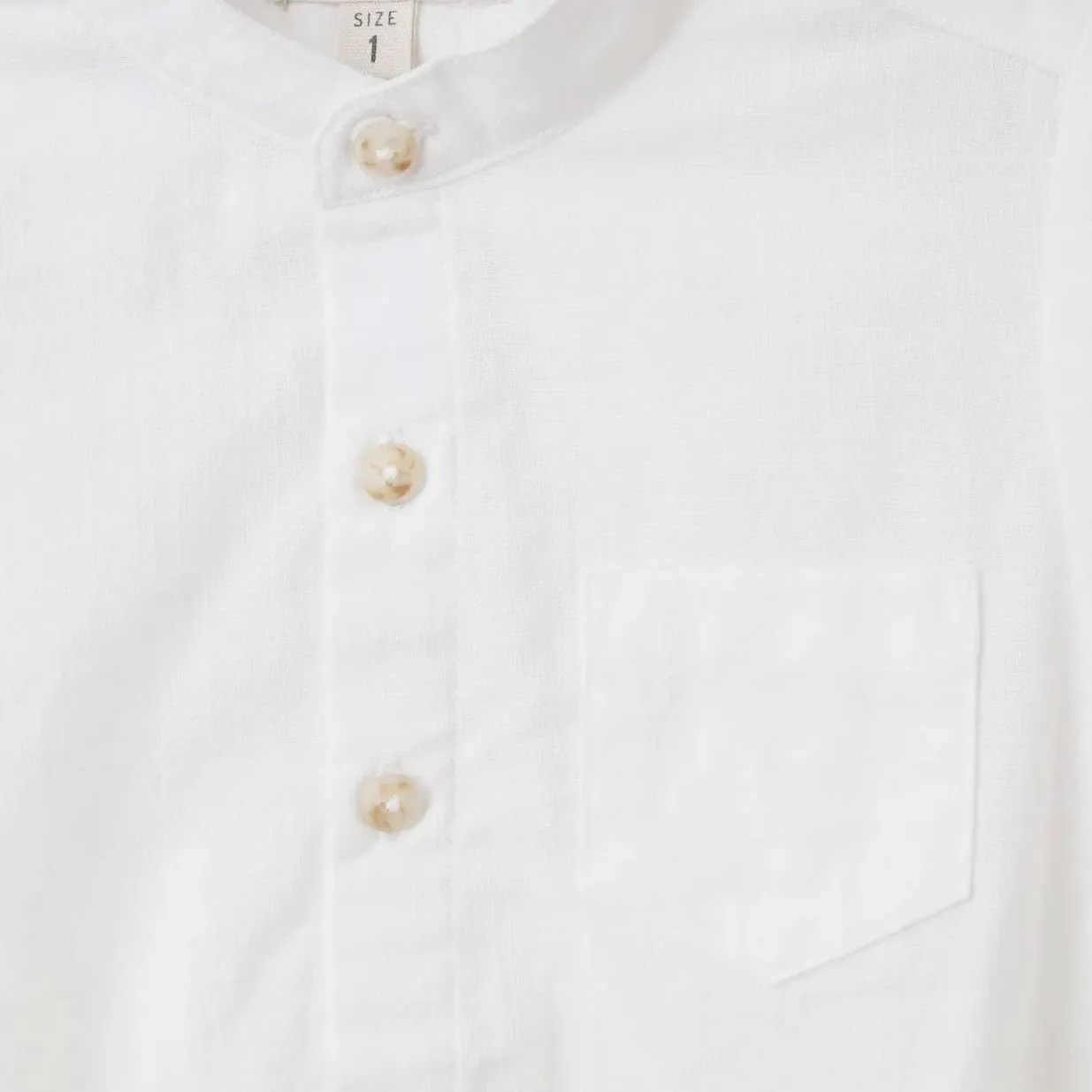 Leo Button Romper - Ivory