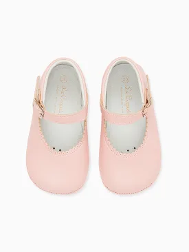 Light Pink Leather Baby Mary Jane Shoes